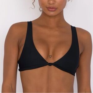 Statue Penny Bikini Top - Black Knot Front Bikini Top